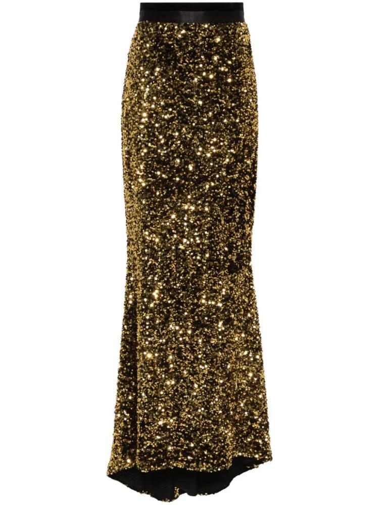 STYLAND sequin-embellished maxi skirt - Gold Cover