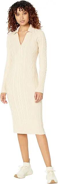 MONROW Polo Sweaterdress (Off-White) Women's Clothing Cover