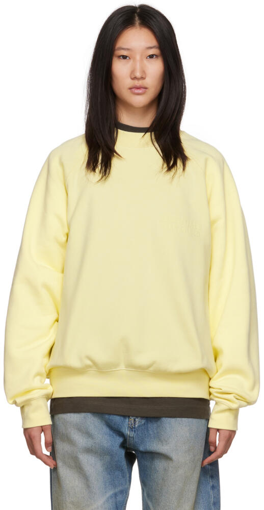 Fear of God ESSENTIALS Yellow Crewneck Sweatshirt Cover