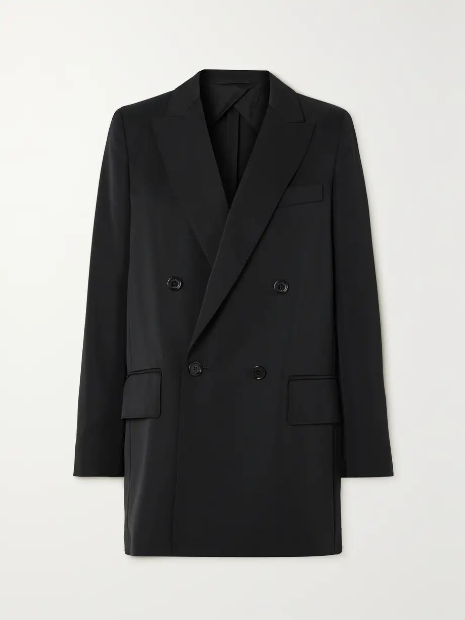 Max Mara - Levico Double-breasted Wool And Mohair-blend Twill Blazer - Black Cover