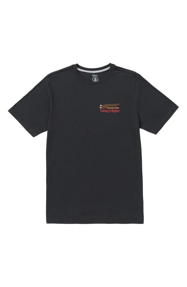 Volcom Take It Higher Graphic T-Shirt in Washed Black Heather Cover