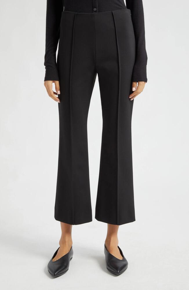 ATM Anthony Thomas Melillo Ponte Knit Kick Flare Pants in Black Cover