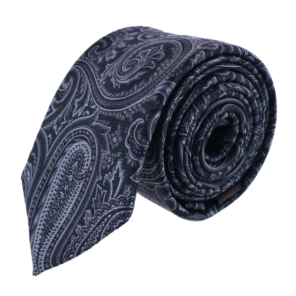 Trafalgar Sobee Paisley Silk Necktie in Black Cover