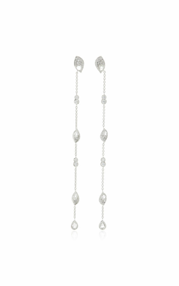 Harakh - Frangipani 18K White Gold Diamond Earrings - White - Gifts For Her Cover