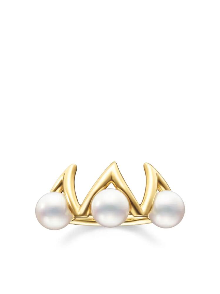 TASAKI 18kt yellow gold Danger Claw pearl ring Cover