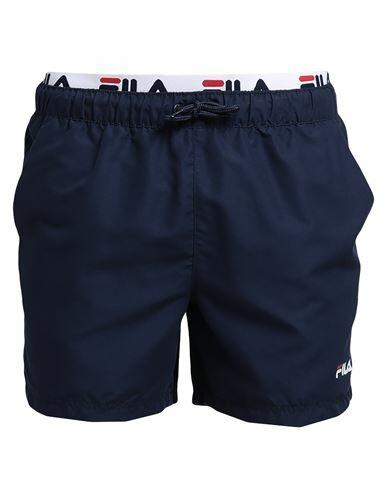 Fila Man Swim trunks Midnight blue Polyester Cover