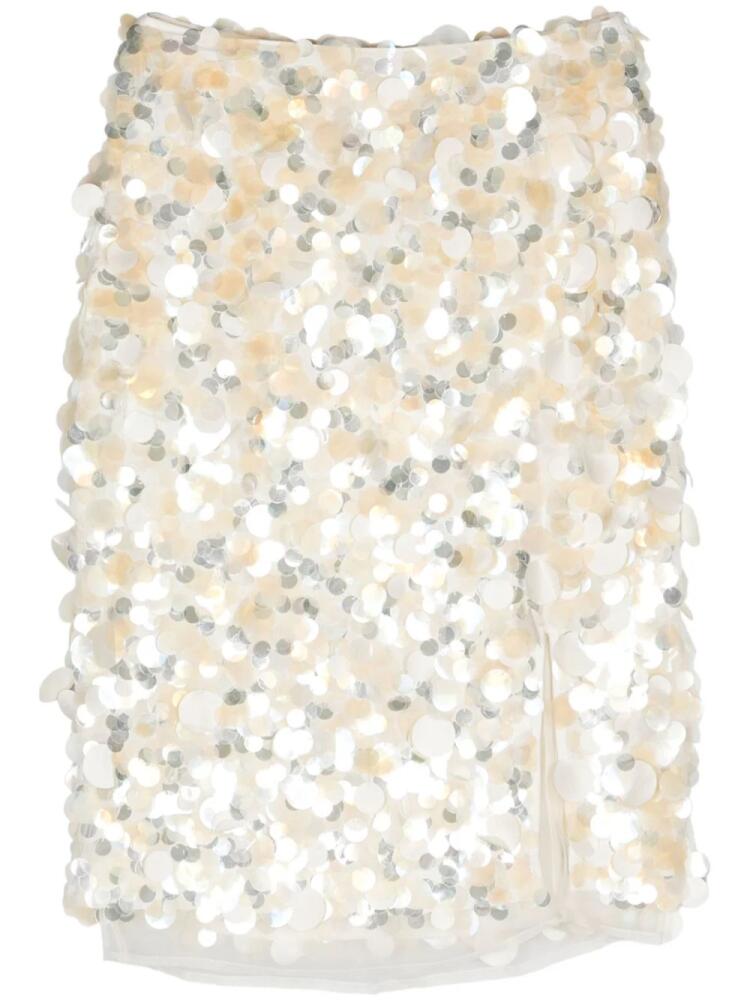 Róhe sequin-embellished midi skirt - Neutrals Cover