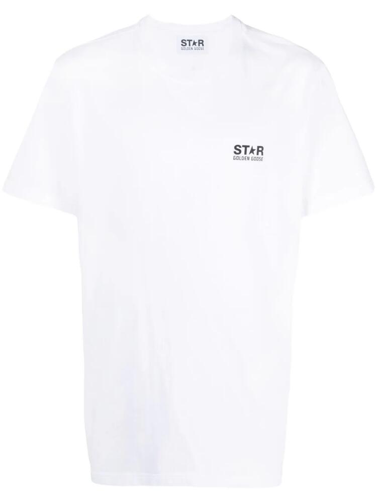 Golden Goose logo-print short-sleeve T-shirt - White Cover