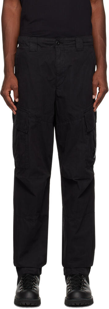 C.P. Company Black Loose Cargo Pants Cover