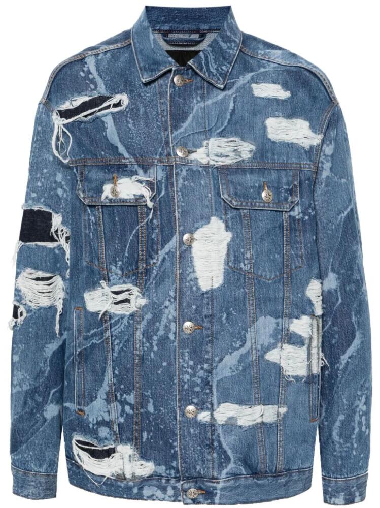 John Richmond distressed denim jacket - Blue Cover