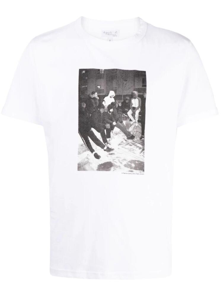 agnès b. photograph-print cotton T-shirt - White Cover