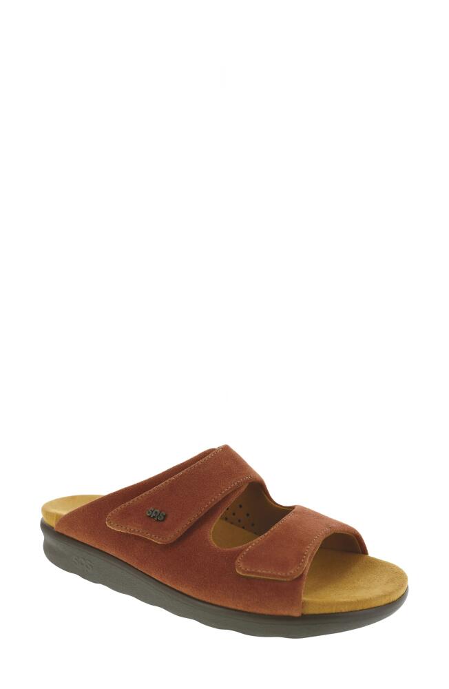 SAS Cozy Slide Sandal in Rust Cover