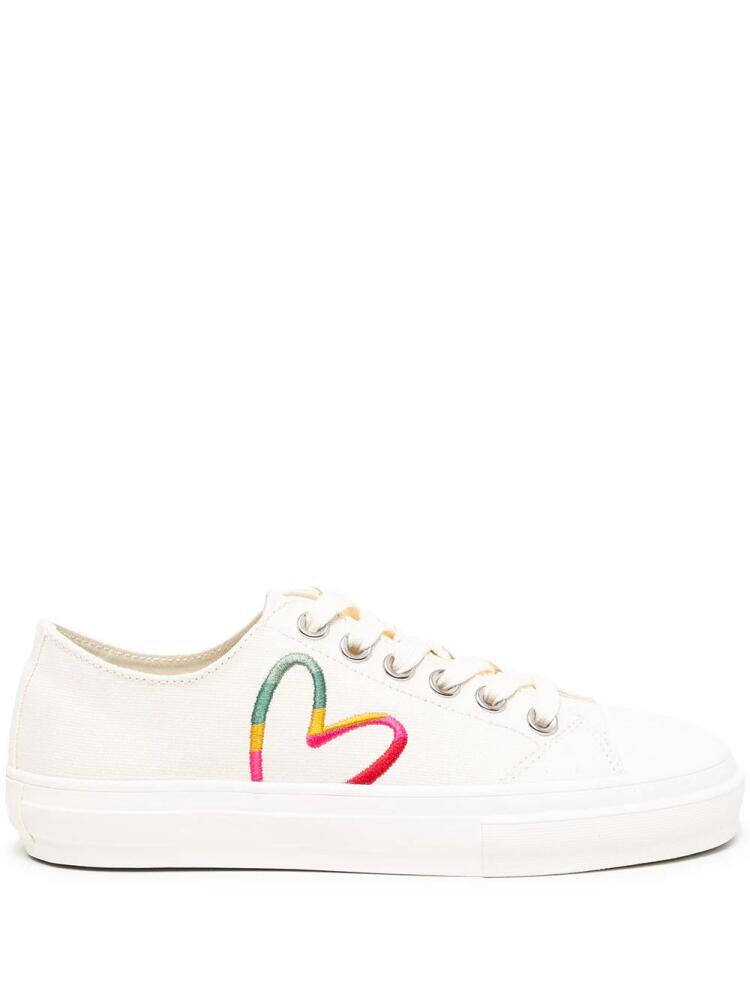 Paul Smith Kinsey heart-embroidered low-top sneakers - White Cover