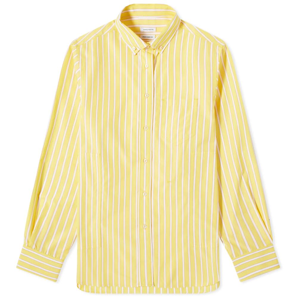 Saks Potts Women's Williams Stripe Shirt in Yellow Melon Stripe Cover