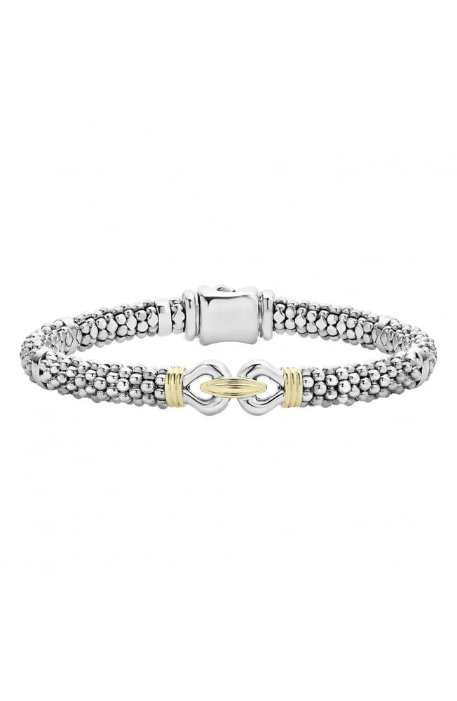 LAGOS Derby Fluted Two-Tone Rope Bracelet in Silver/Gold Cover