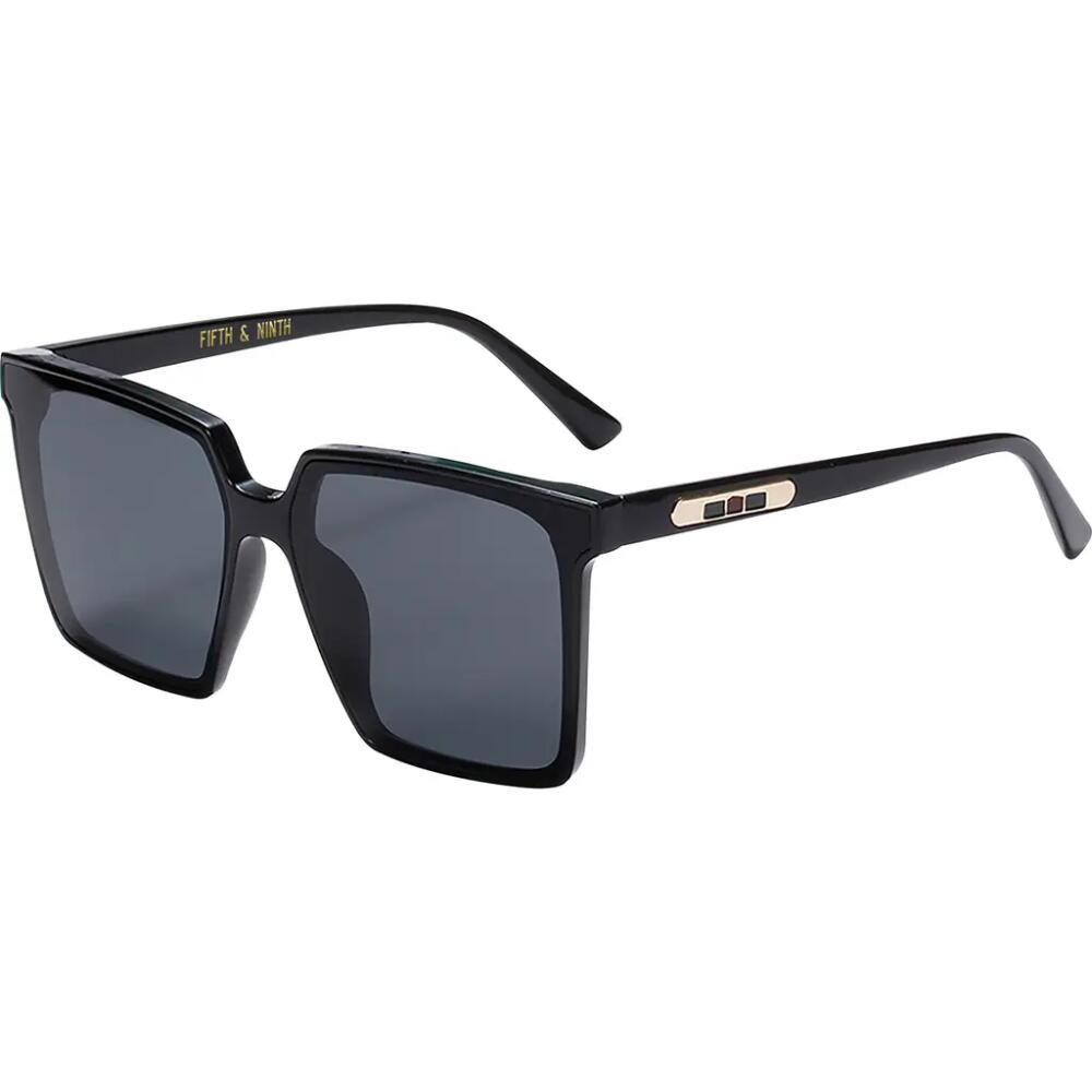 Fifth & Ninth Pasadena 62mm Square Sunglasses in Black/Black Cover