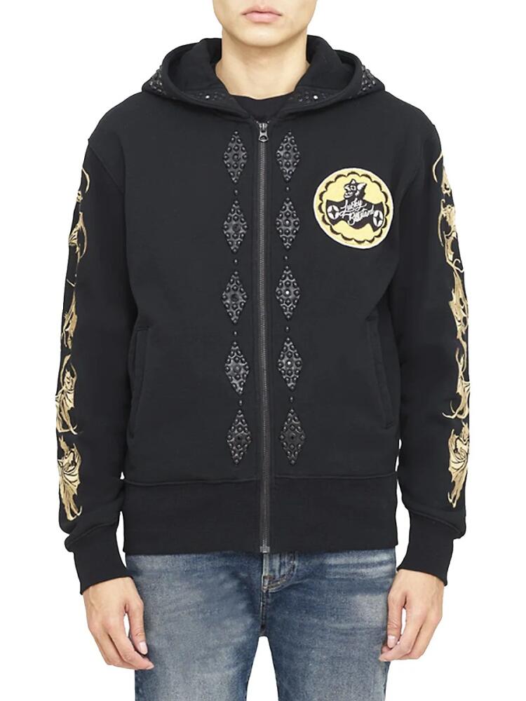 Cult Of Individuality Men's Embroidered Zip Hoodie - Black Cover