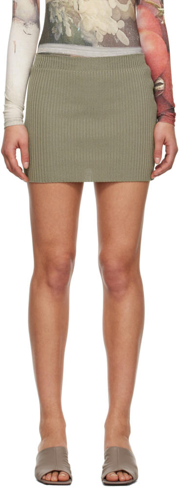 Paloma Wool Grey Rib Miniskirt Cover