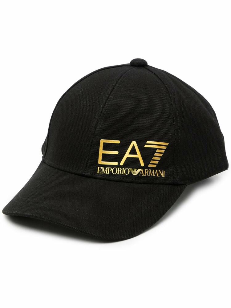 Ea7 Emporio Armani logo-print baseball cap - Black Cover