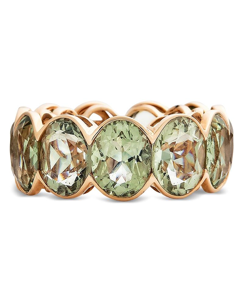 Piranesi 18K Rose Gold Pietra Green Amethyst Oval Eternity Band Cover