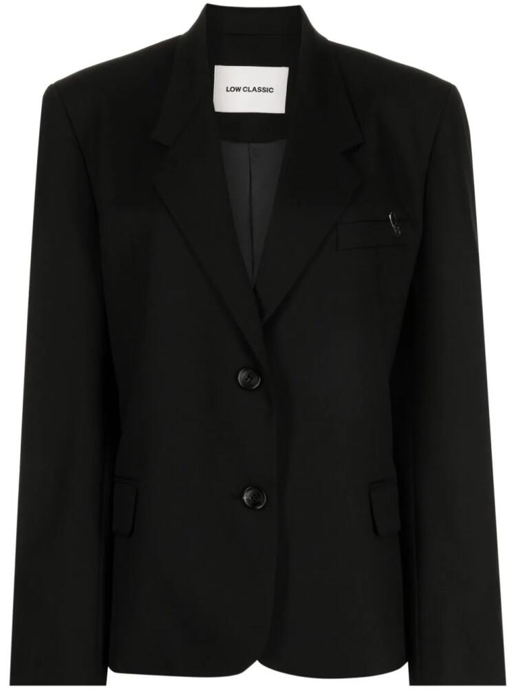 Low Classic logo-plaque single-breasted blazer - Black Cover