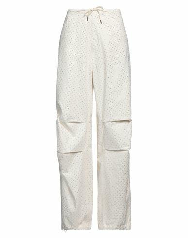 Darkpark Woman Pants Ivory Cotton Cover