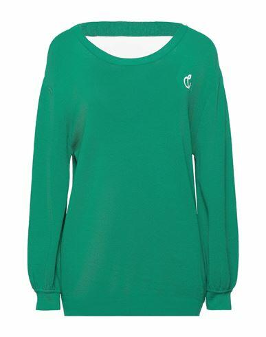 Emma & Gaia Woman Sweater Green Viscose, Polyamide Cover