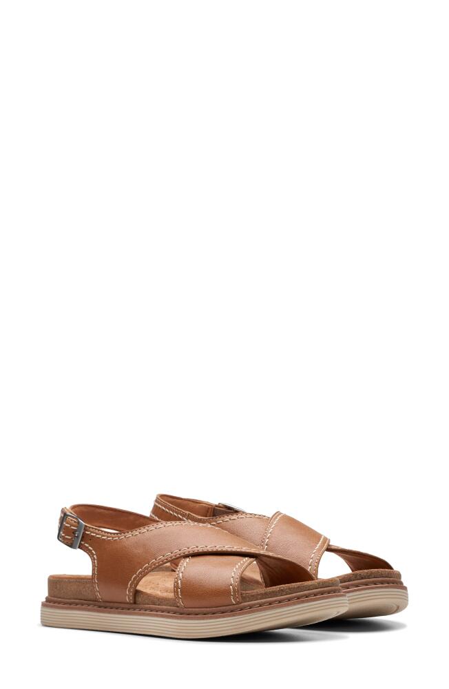 Clarks(r) Arwell Slingback Sandal in Tan Leather Cover