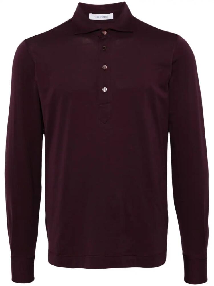 Cruciani cotton-blend polo shirt - Purple Cover