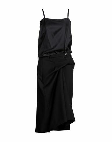 Maison Margiela Woman Midi dress Black Wool, Mohair wool, Silk Cover