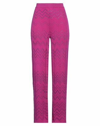 Missoni Woman Pants Purple Wool, Viscose Cover