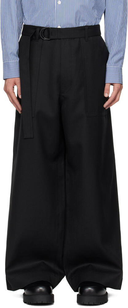 Comme des Garçons Homme Black Wool Trousers Cover