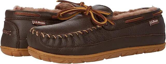 L.L.Bean Wicked Good Moosehide Slipper Moccasin (Chocolate) Men's Shoes Cover