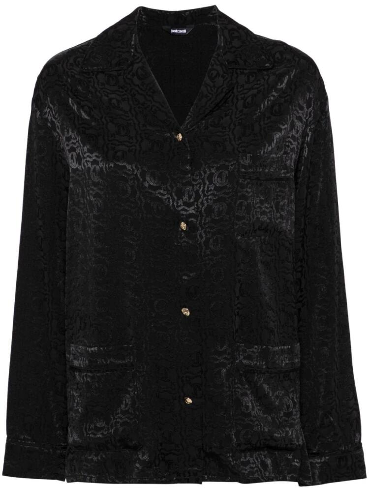 Just Cavalli logo-jacquard shirt - Black Cover