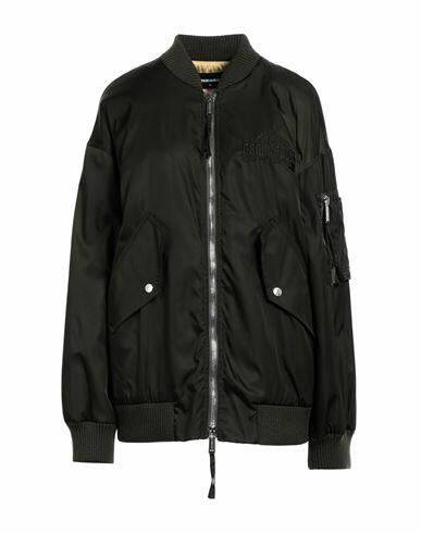 Dsquared2 Woman Jacket Military green Polyamide Cover