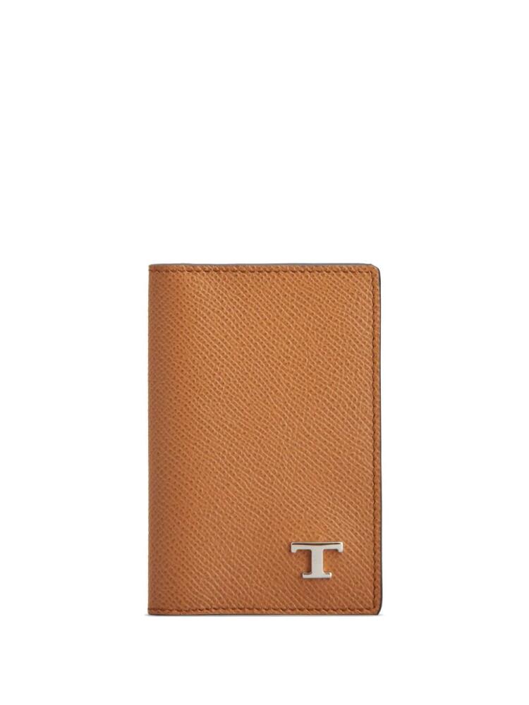 Tod's logo-plaque folding wallet - Brown Cover