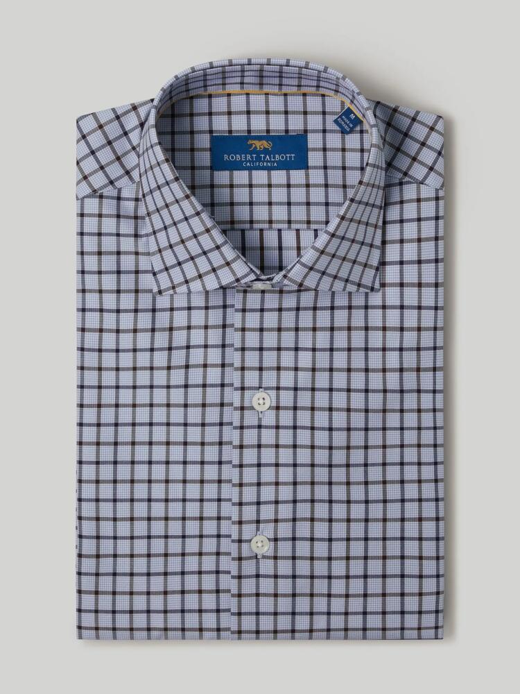 Robert Talbott Reynolds Twill Tattersall Dress Shirt in Blue Plaid Cover