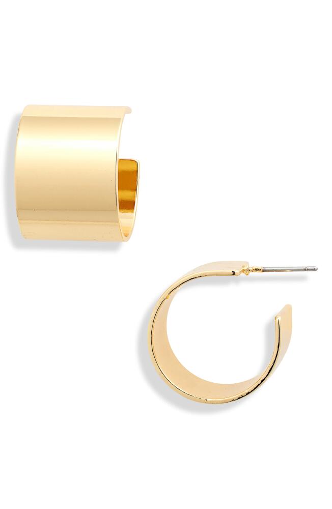 Nordstrom Wide Polished Hoop Earrings in Gold Cover