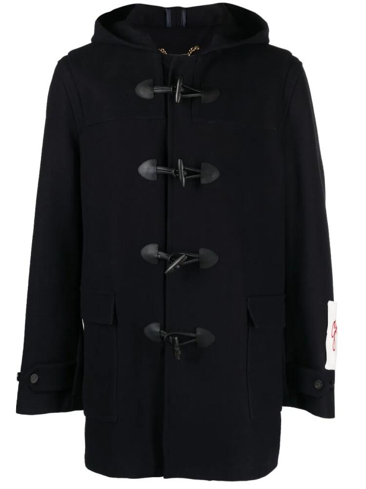 Golden Goose hooded wool-blend duffle coat - Blue Cover