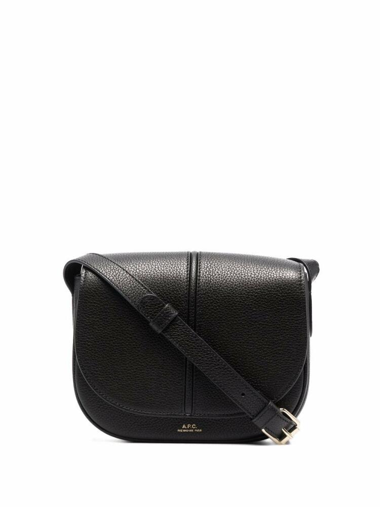 A.P.C. foldover leather satchel bag - Black Cover