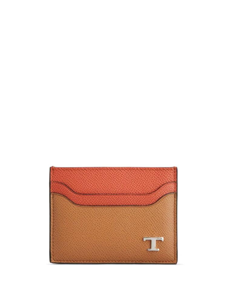 Tod's logo-plaque leather cardholder - Brown Cover