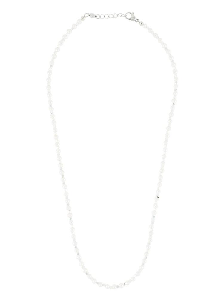 Nialaya Jewelry drape pearl detail necklace - White Cover