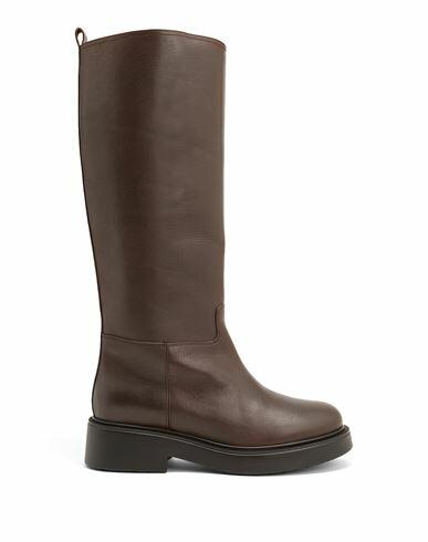 Leonardo Principi Woman Boot Dark brown Calfskin Cover