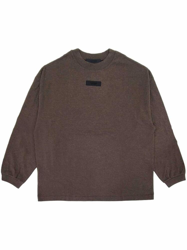 FEAR OF GOD ESSENTIALS logo-appliqué cotton T-shirt - Brown Cover