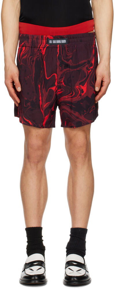 LGN Louis Gabriel Nouchi Red Graphic Pyjama Shorts Cover