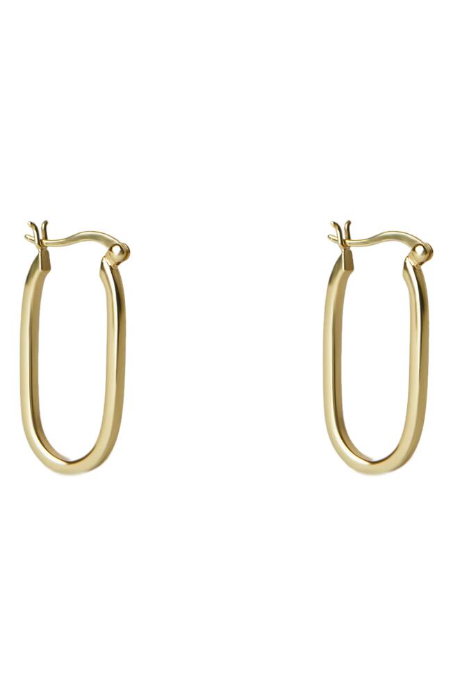 Argento Vivo Sterling Silver Oval Hoop Earrings in Gold Cover