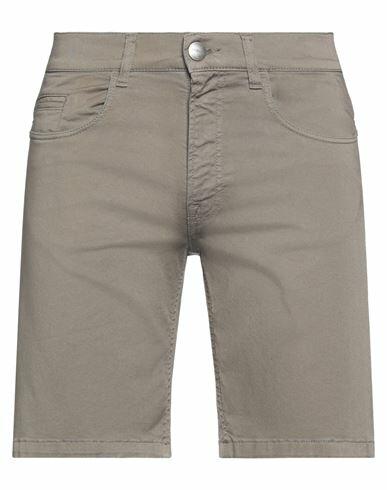 Bikkembergs Man Shorts & Bermuda Shorts Dove grey Cotton, Elastane Cover