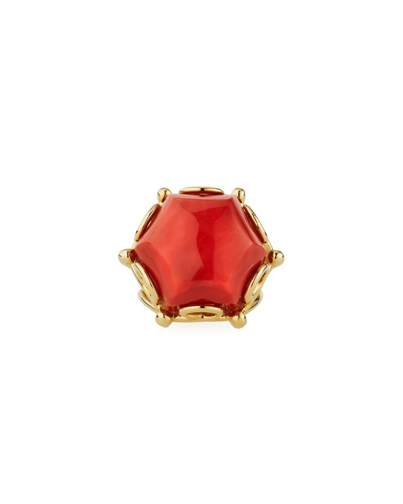 Valentin Magro 18k Hexagonal Coral Ring, Size 5.5 Cover