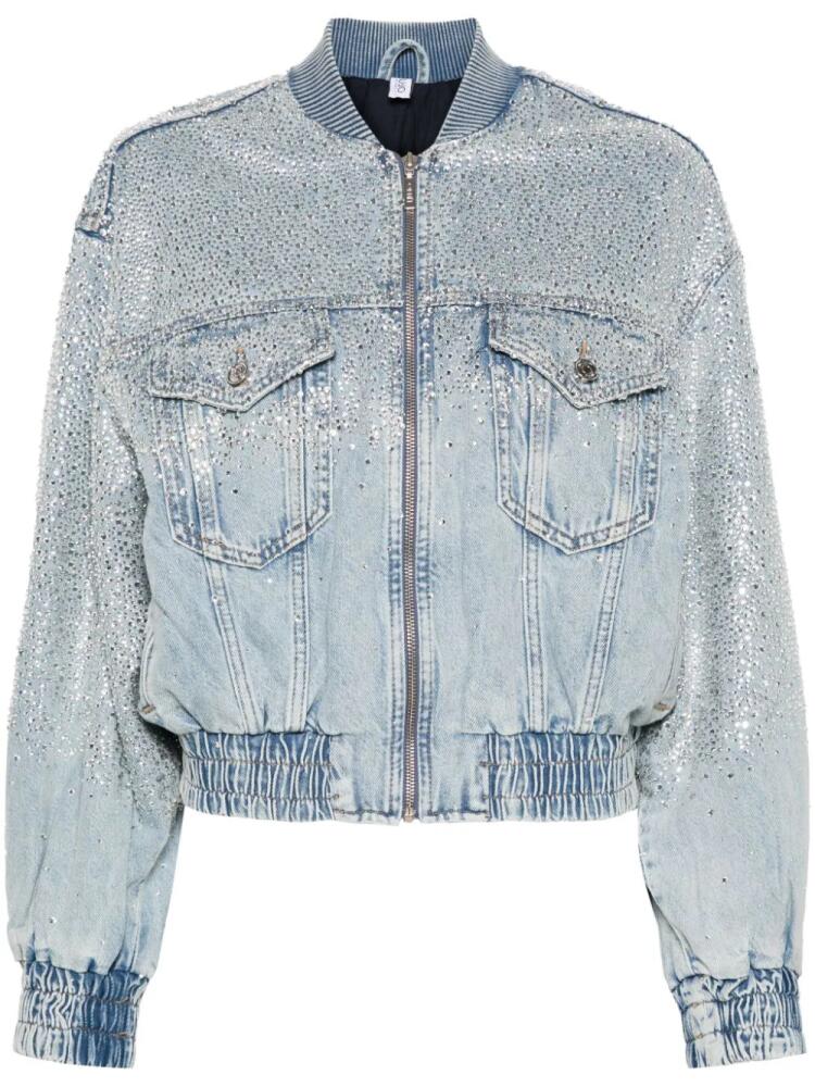 LIU JO crystal-embellished denim jacket - Blue Cover