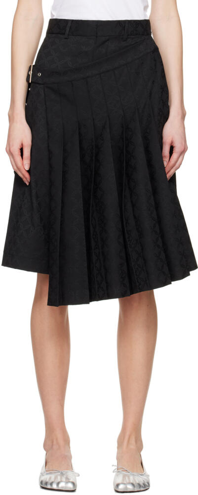 Charles Jeffrey LOVERBOY Black Jacquard Midi Skort Cover